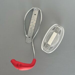 Red and Silver Wall Mount Hook